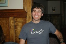 Michael Safyan chilling in a Noogler shirt