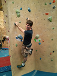 Michael Safyan wall climbing at Planet Granite